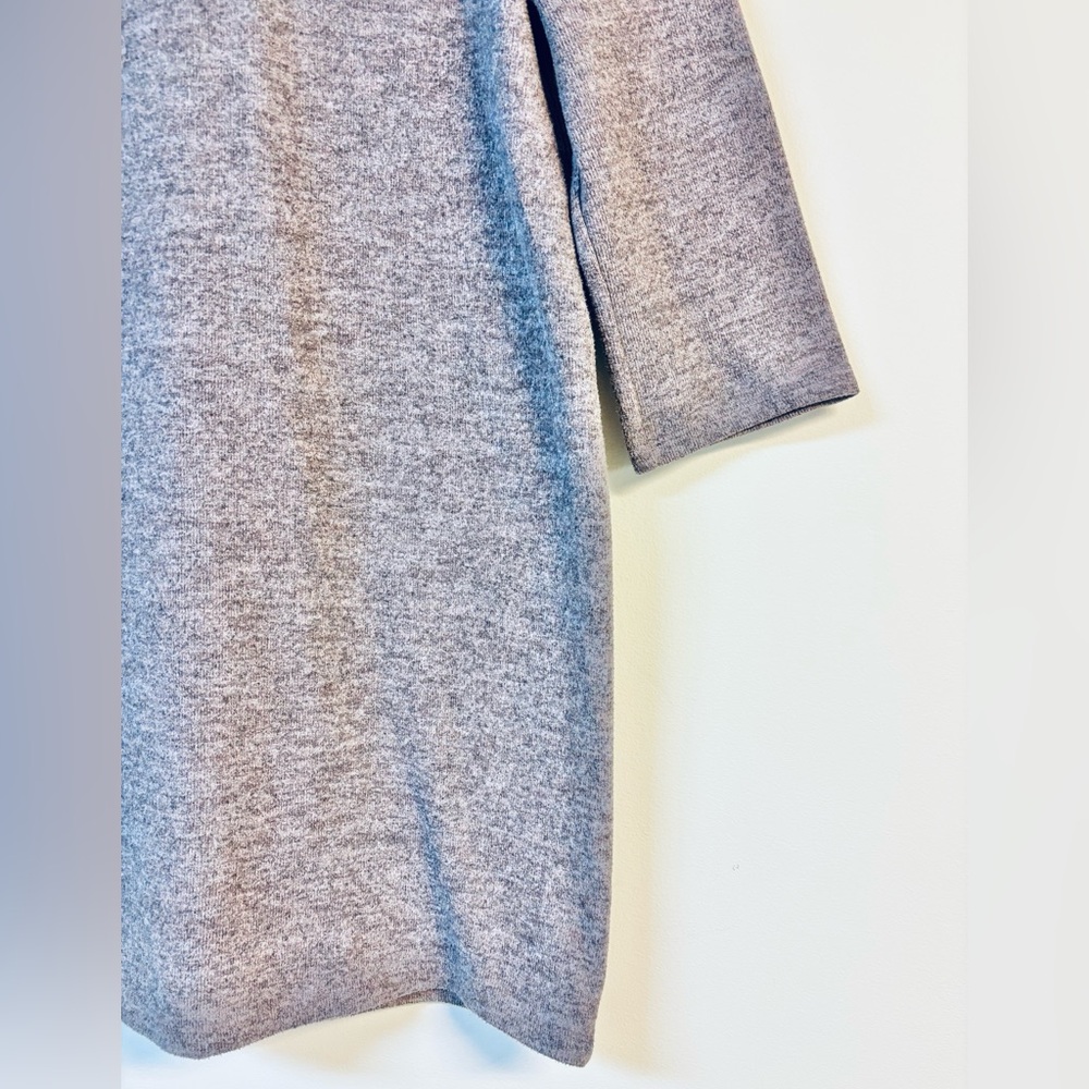 Zara Brown Knit Mock Neck Mini Sweater Dress Small - Picture 3 of 4